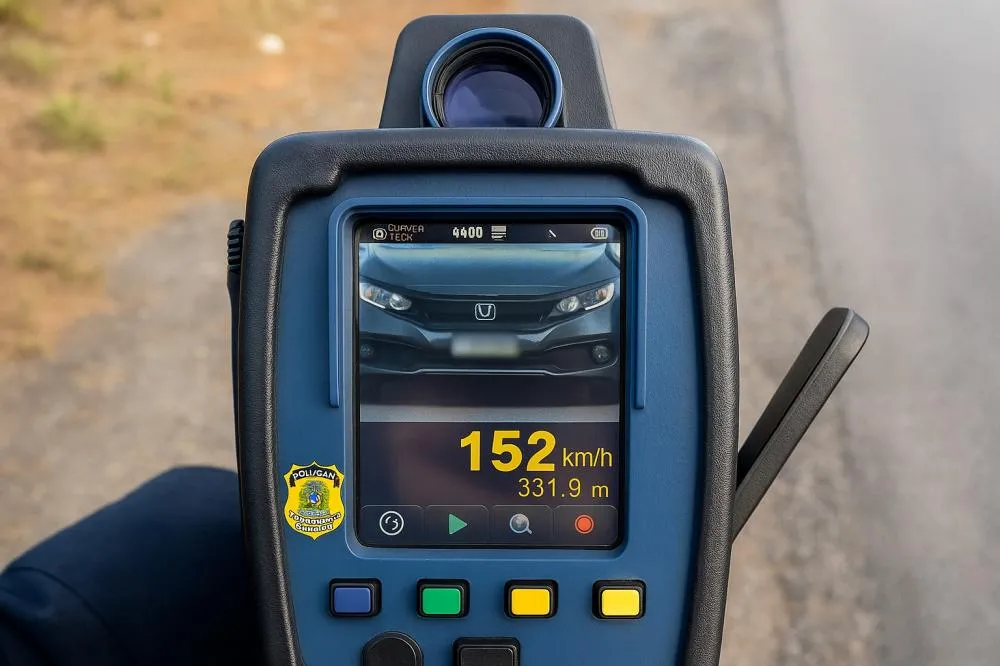 Motorista é flagrado dirigindo veículo a mais de 150km/h na BR-470