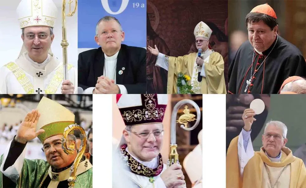 Sergio, Jaime, Odilo, João, Orani, Paulo e Leonardo são os cardeais brasileiros - Fotos: Reprodução/Especial