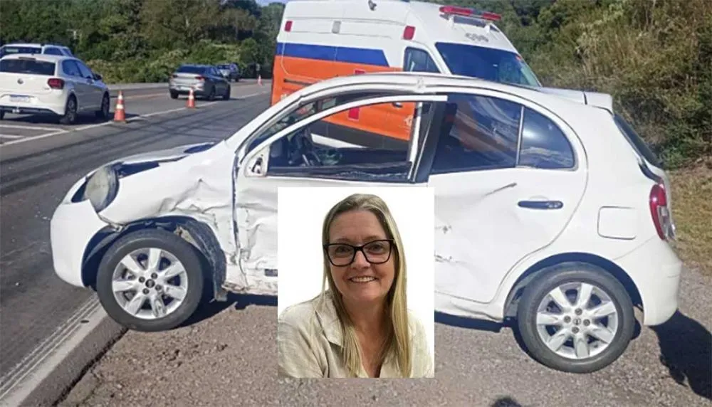 Mulher morre em colisão seguida de capotamento na RSC-453