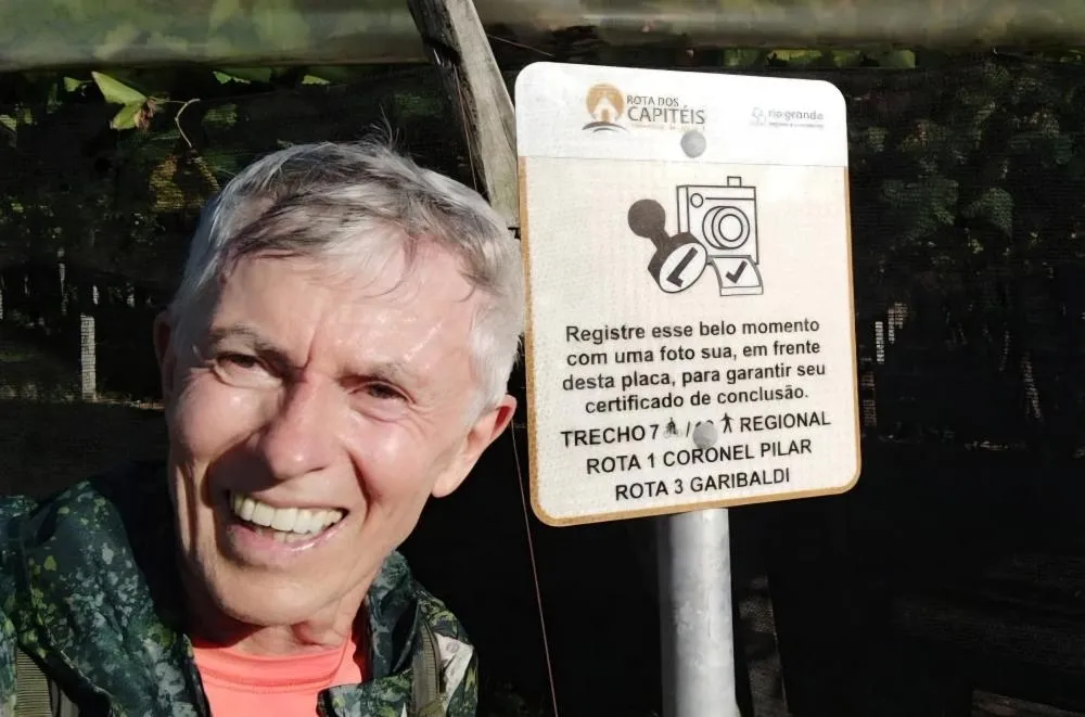 José Locatelli é muito experiente neste tipo de peregrinação - Foto: Arquivo Pessoal/Especial