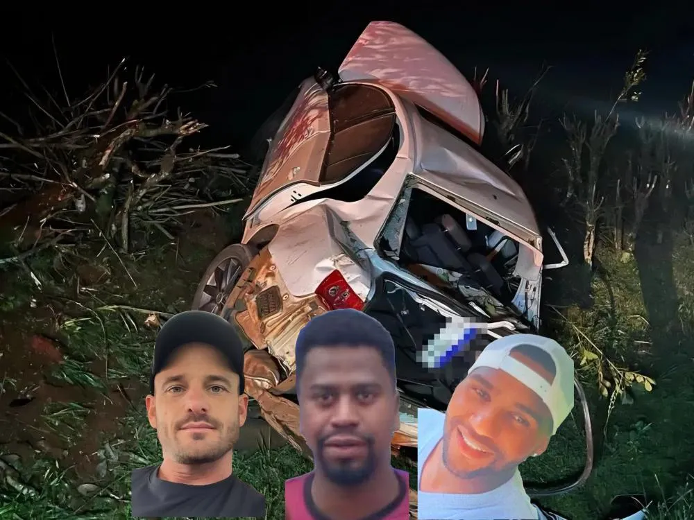 Ernani Giaretta, Eduardo de Souza e Leonardo Brasil foram as vítimas fatais - Foto: Diego Camargo/Portal Tchê/Especial 