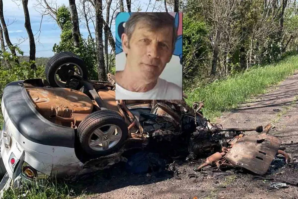 Mauro Lober tinha 64 anos e estava sozinho no veículo - Foto: PRF/Especial