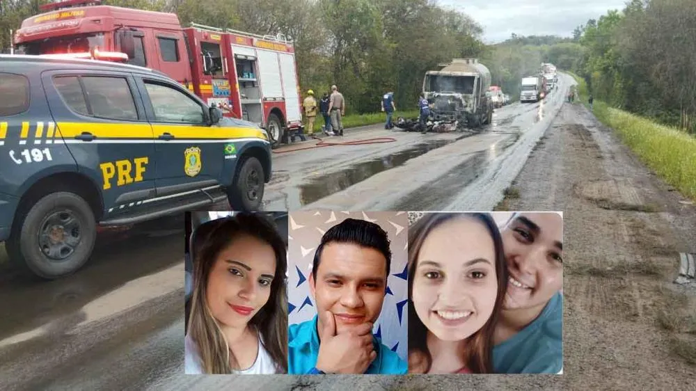 Samara, Jonathan, Ana Paula e Gabriel foram as vítimas fatais - Foto: PRF/Especial