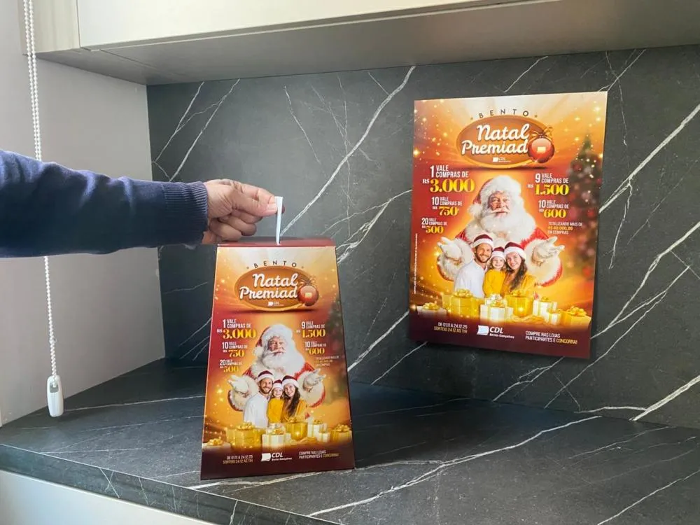 Campanha incentiva compras no comércio local e promete aquecer a economia de Bento - Foto: Matheus Resemini/Exata Comunicação/Especial