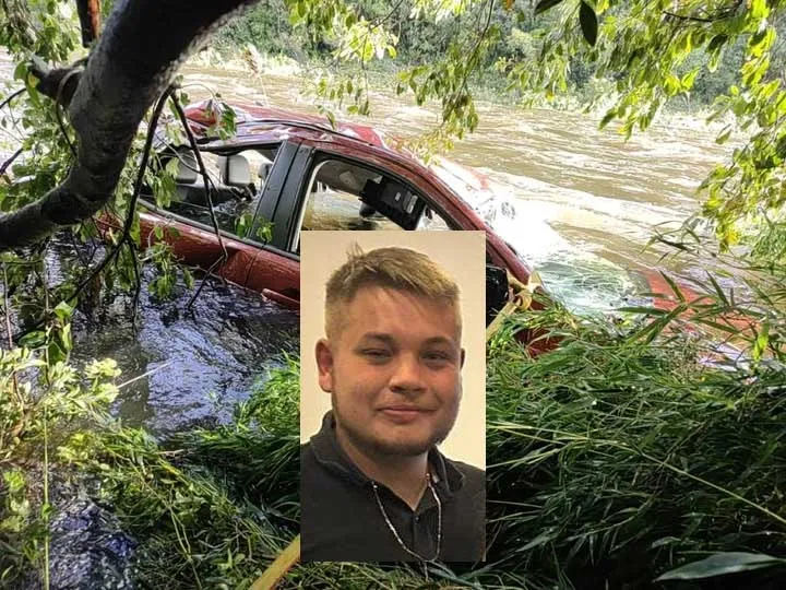 Corpo de Augusto Mikael foi encontrado a dois quilômetros do local do acidente - Foto: Corpo de Bombeiros/Especial