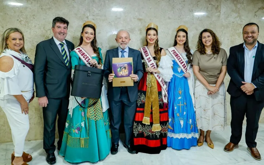 Presidente Lula recebeu a comitiva caxiense em seu gabinete - Foto: Ricardo Stuckert/Especial