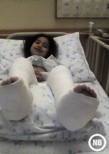 Menina Kyra precisa de ajuda da comunidade para voltar a andar