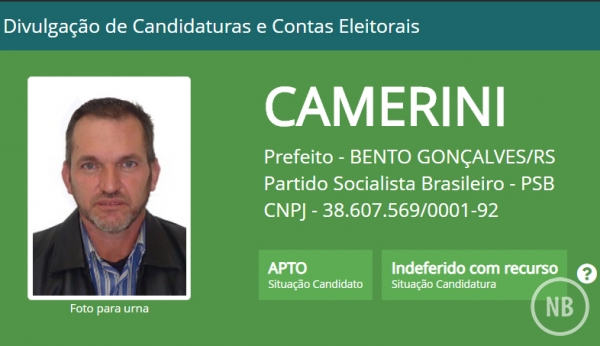 ELEIÇÕES 2020: TRE autoriza o registro de candidatura de Moacir Camerini
