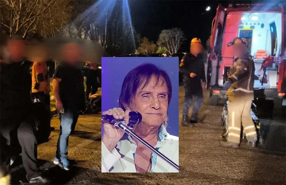 Apesar do susto, Roberto Carlos e outras três pessoas não sofreram ferimentos graves - Foto: Reprodução/Especial