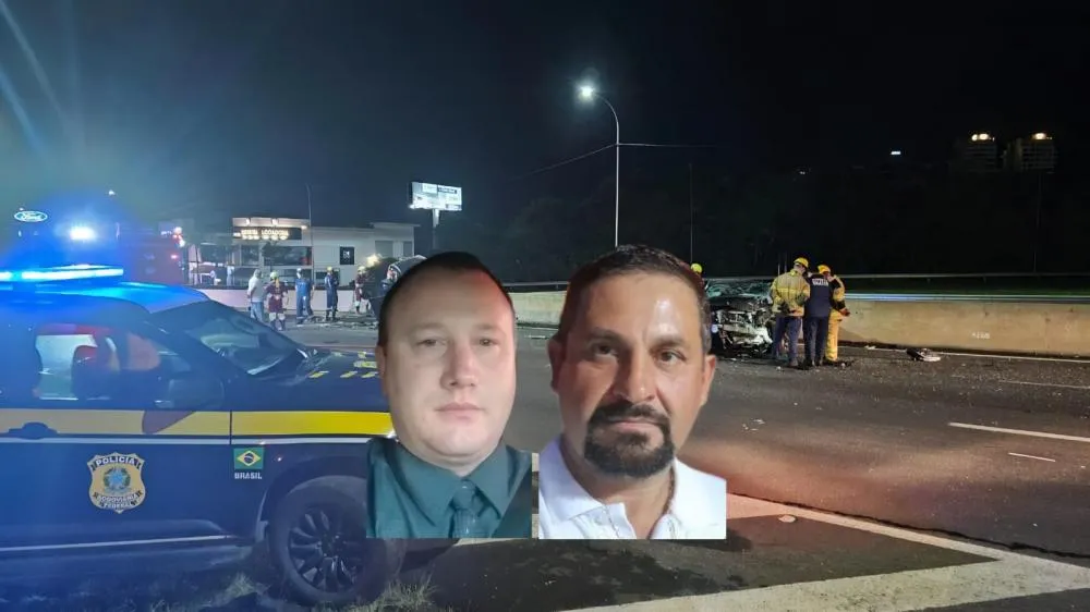 Marciano Pozzebon e Cleomar Pereira foram as vítimas fatais no acidente - Foto: PRF/Especial