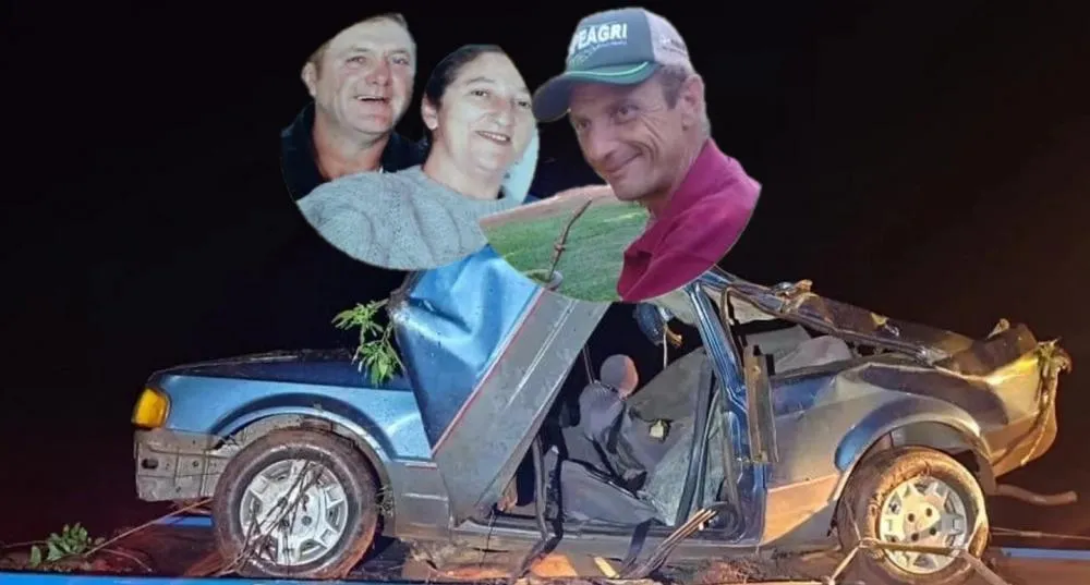 Lodemar, Marcia e Ademar Genz foram as vítimas fatais no acidente - Foto: Corpo de Bombeiros/Especial