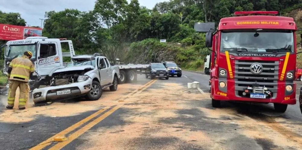 Suspeita inicial é de que óleo na pista pode ter provocado o acidente - Foto: Rádio Difusora/Especial