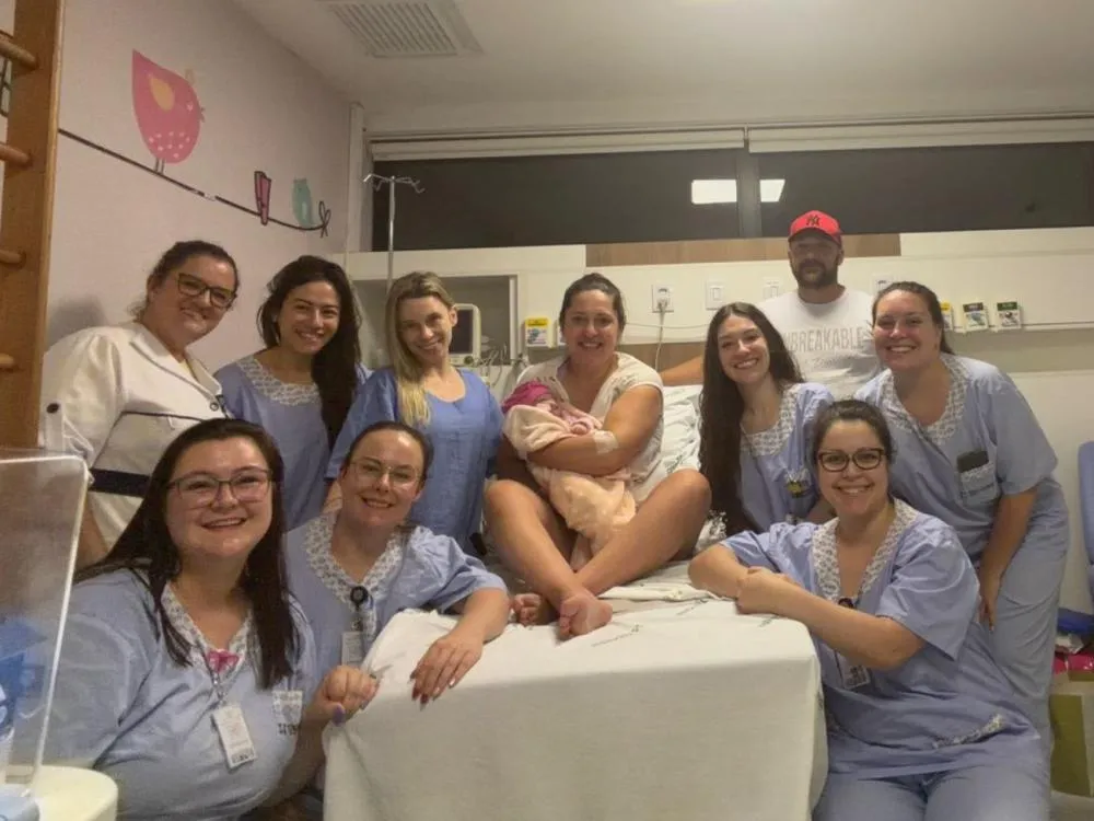 Apesar de nascer em Bento, primeiro bebê mora em Carlos Barbosa - Foto: Hospital Tacchini/Especial