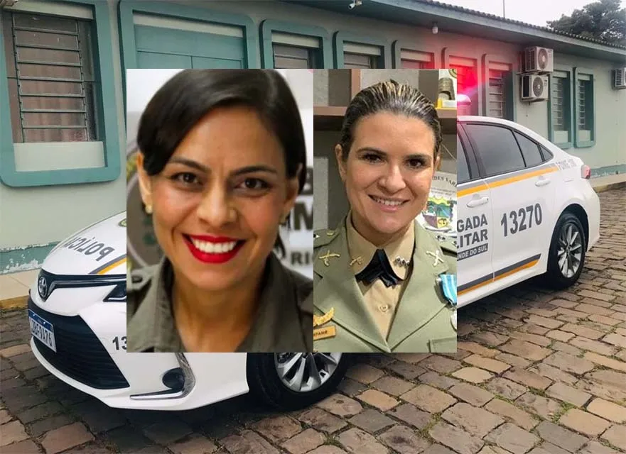 Tenente-coronel Karine Soares assume o comando em fevereiro ao lado da major Estefanie Gomes Caetano - Fotos: Reprodução/Especial