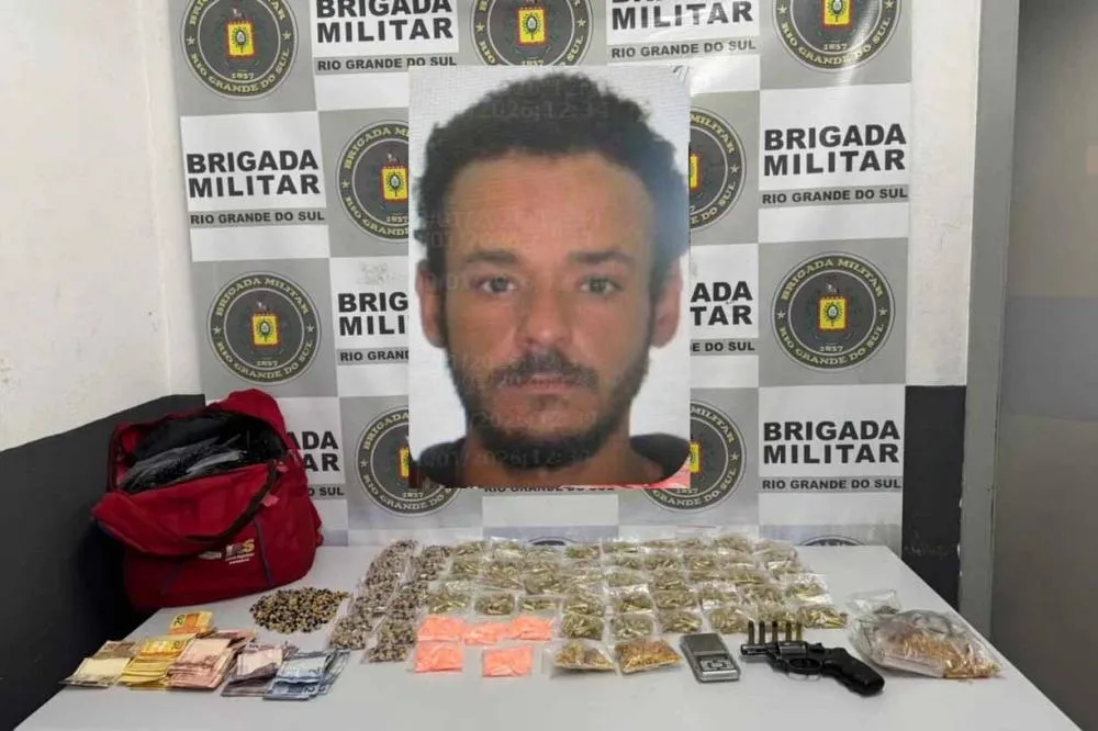 Caique de Sousa era um dos seguranças do tráfico, segundo a polícia - Foto: Brigada Militar/Especial