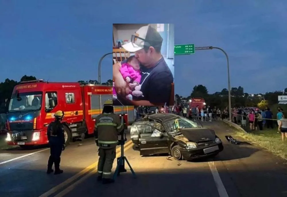 Corpos de Venderlei e da filha Ester foram sepultados em Carazinho - Foto: Corpo de Bombeiros/Especial