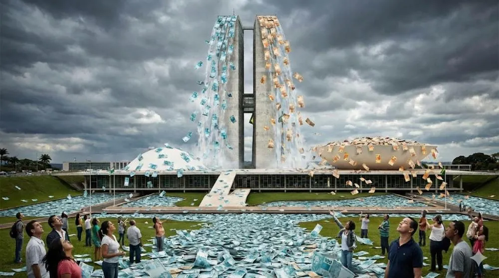 Deputados e senadores sambam na cara da sociedade brasileira - Foto: Gerada por IA/Especial