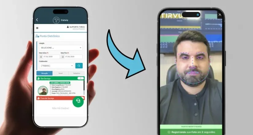 Servidor vinha sendo obrigado a usar o próprio celular para bater o ponto - Fotos: Reprodução/Especial NB
