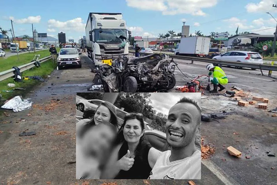 Camila, Cleonice e Kayo perderam a vida no acidente - Foto: Corpo de Bombeiros de Santa Catarina/Especial NB