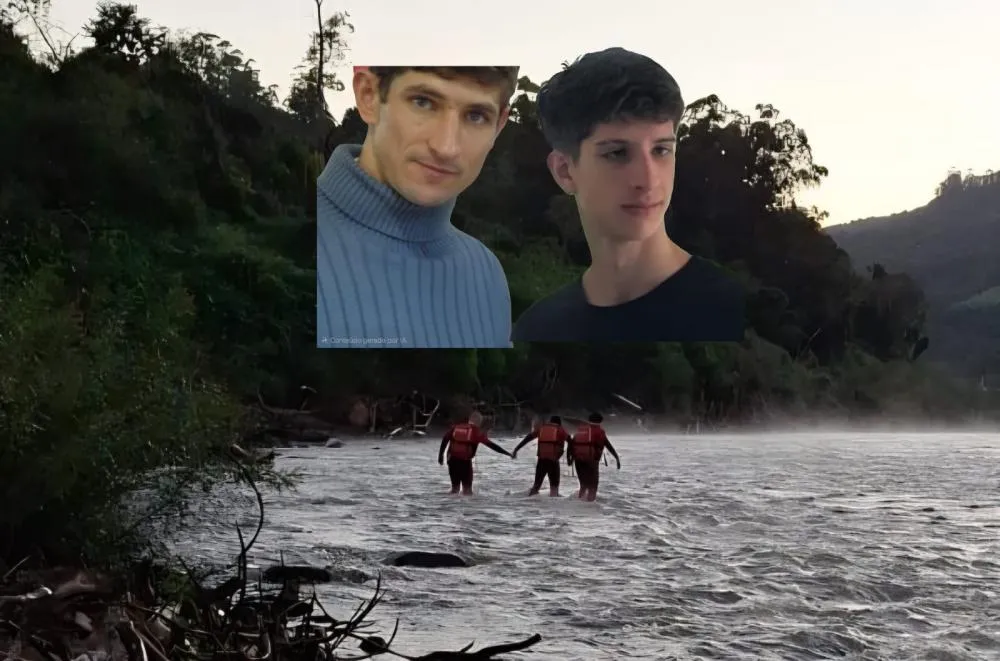 Valdecir e o filho Emerson perderam a vida no Rio Taquari - Fotos: Reprodução/Especial NB