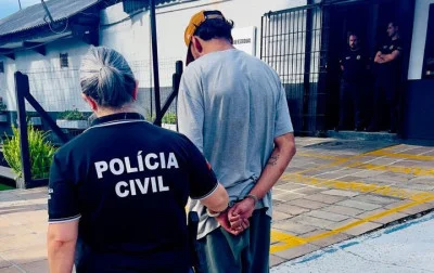 Mesmo após a prisão, homem não demonstrou nenhum arrependimento do que tinha feito - Foto: Polícia Civil/Especial NB