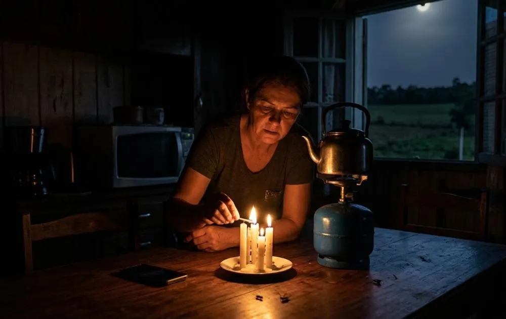 Moradores e empresas tiveram diversos transtornos em quase um dia inteiro sem energia - Foto: Imagem criada por IA