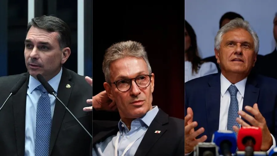 Flávio, Zema e Caiado terão encontros em várias cidades gaúchas - Fotos: Reprodução/Especial NB