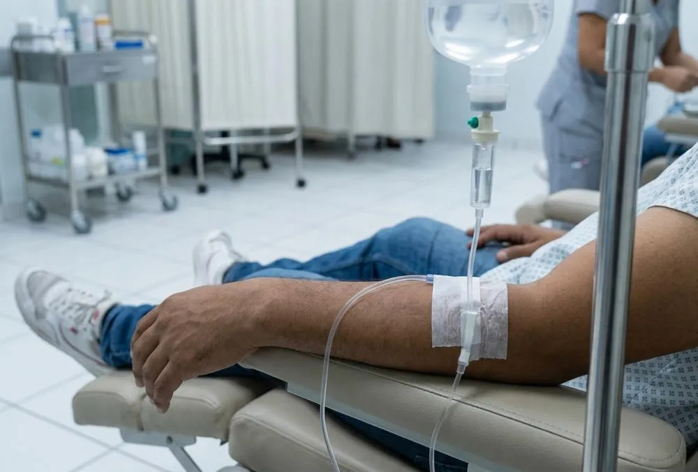 Aleandro Baggio foi mantido apenas com doses de morfina durante quatro dias na UPA 24 Horas - Foto: Ilustração feita com IA