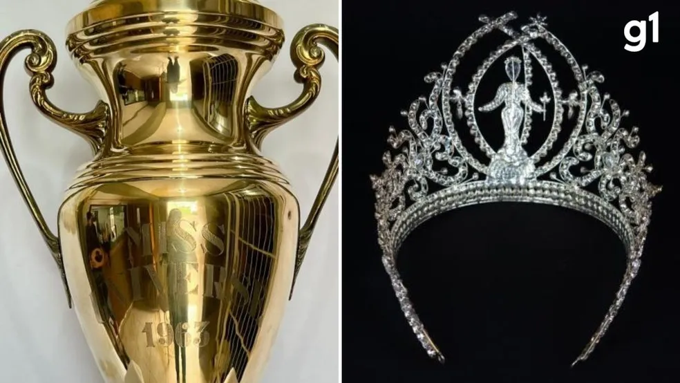 Coroa e taça do Miss Universo 1963 de Ieda Maria Vargas vão a leilão