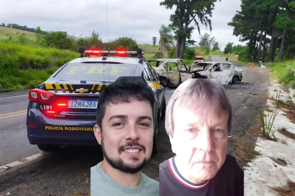 Lucas Crestani e Wilmar Salvador foram sepultados neste domingo - Foto: PRF/Divulgação