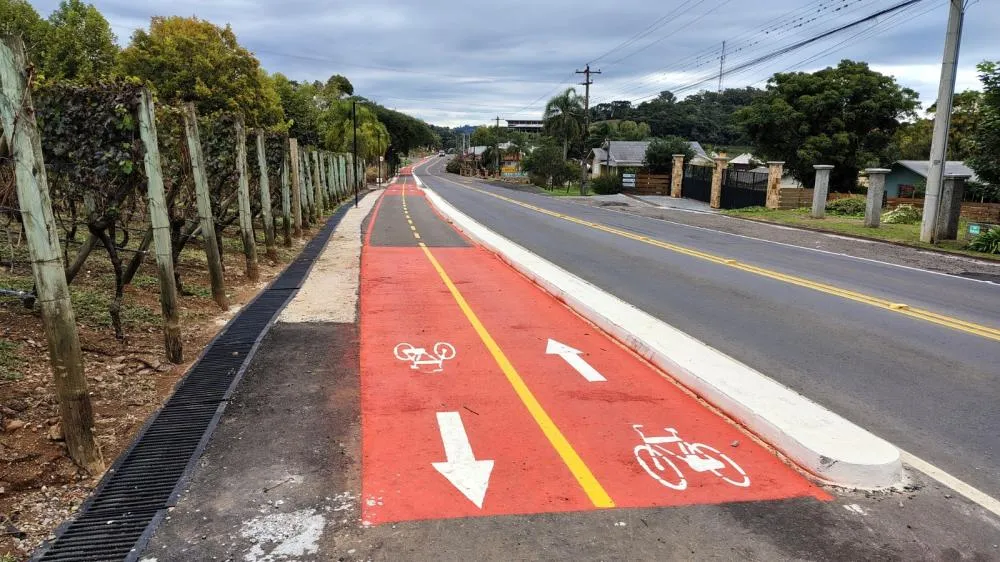 Ciclovia do Vale dos Vinhedos tem 3,2 quilômetros de distância - Foto: Aprovale