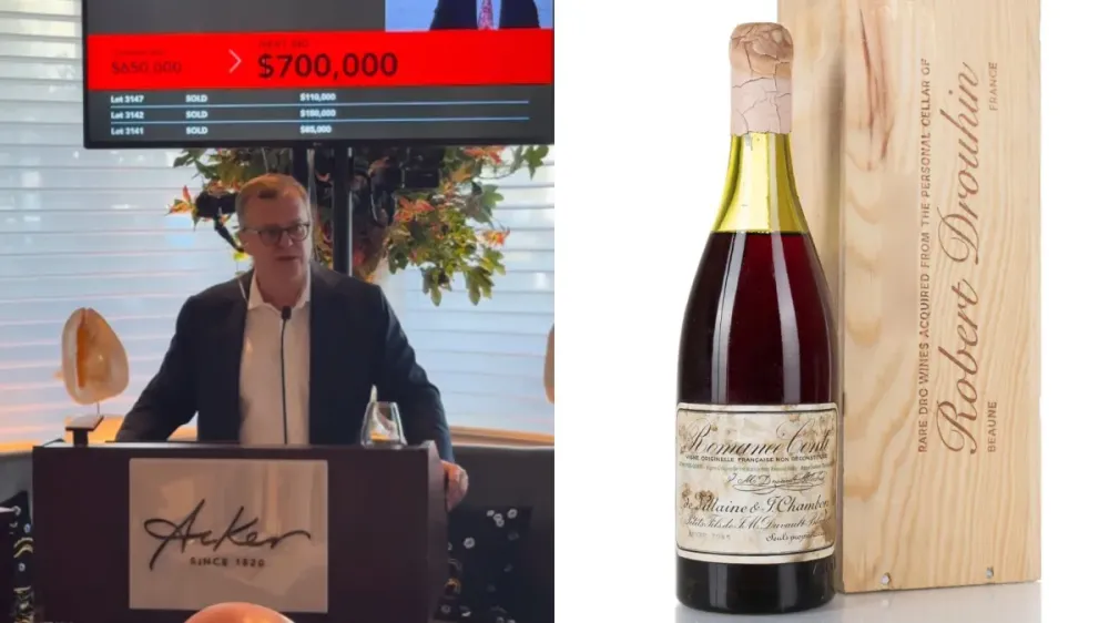 Garrafa de vinho é arrematada por R$ 4 milhões e bate recorde mundial