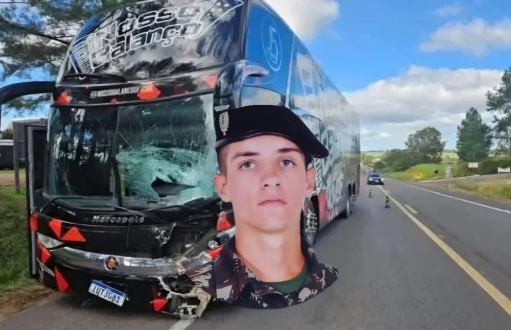 Motociclista morre em colisão com ônibus de banda gaúcha