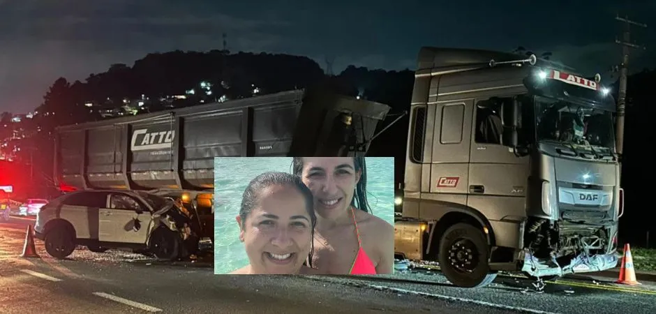 Acidente resultou na morte de Neila Patrícia Gomes de Medina e Débora Juliana Reinheimer Marques, ambas de 39 anos. (Foto: Reprodução/Montagem)