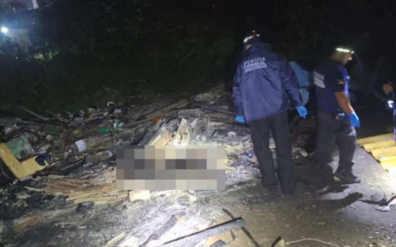 Incêndio deixou uma vítima em São Leopoldo. (Foto: Guarda Civil Municipal de São Leopoldo)