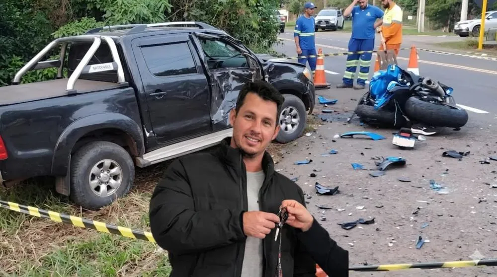 Tiago da Silva tinha retirado a motocicleta na revenda uma hora antes do acidente - Fotos: Reprodução