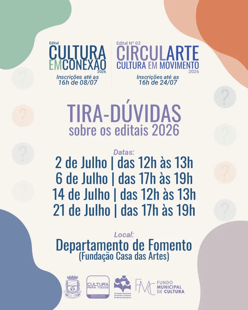 Secretaria de Cultura promove encontros tira-dúvidas sobre editais em Bento