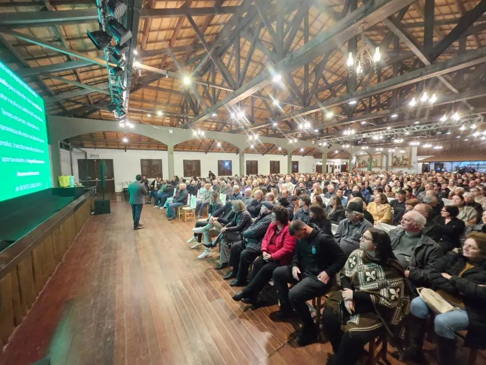 As dependências do CTG Laço Velho, em Bento Gonçalves, serviram de palco para o Encontro dos Parceiros do Agronegócio da Sicredi Serrana. (Foto: Jonathan Zanotto/Especial NB Notícias