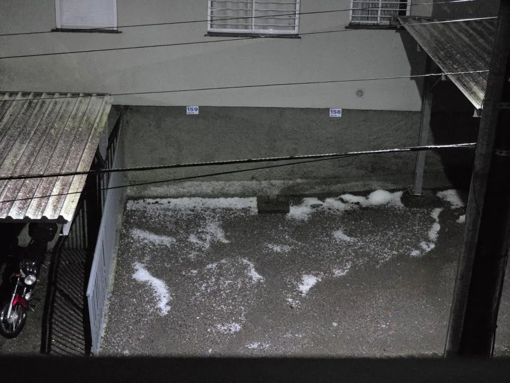 Chuva forte e granizo assustaram os moradores de Bento Gonçalves - Foto: Reprodução