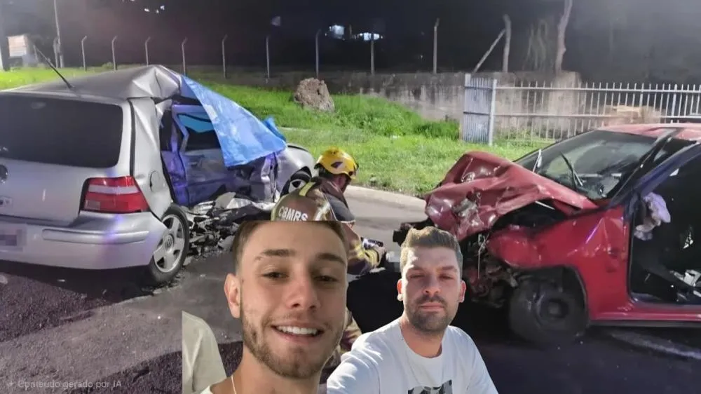Gilmar tinha 22 anos e Felipe 31. Os dois perderam a vida no acidente - Foto: São Marcos Online