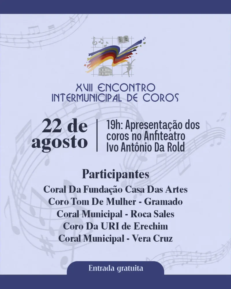 17º Encontro Intermunicipal de Coros neste sábado na Casa das Artes