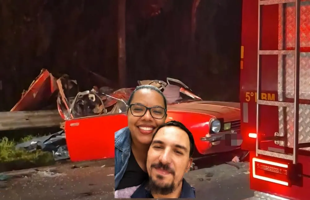 Paulo Marcelo e Valkiria estavam voltando pra casa no momento do acidente - Foto: Rádio Difusora/Reprodução