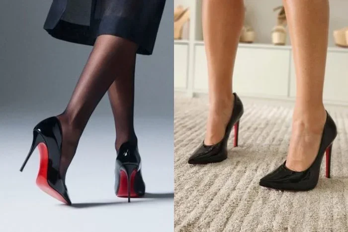 divino Salto teve que retirar todos os modelos com solado vermelho de suas redes sociais e site - Foto: Reprodução