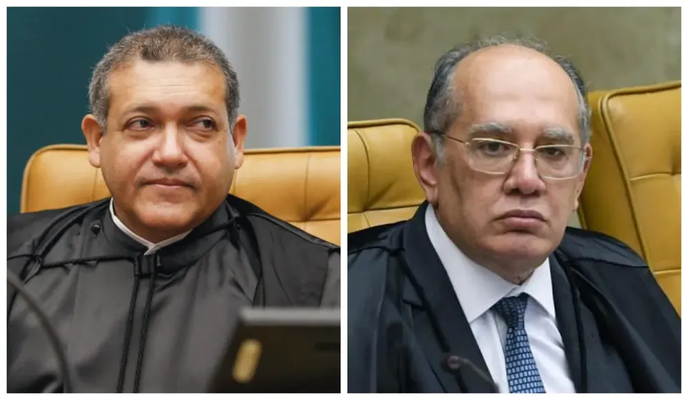 Nunes Marques bloqueia Gilmar Mendes no WhatsApp após atrito