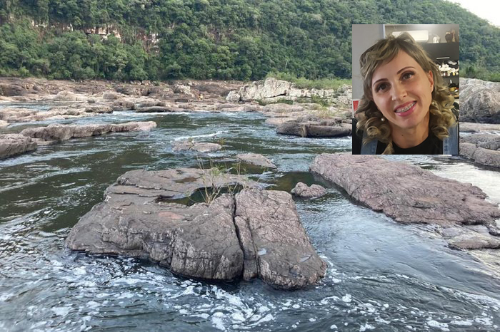 Renata estava tirando fotos no rio, escorregou de uma pedra e foi levada pela correnteza.