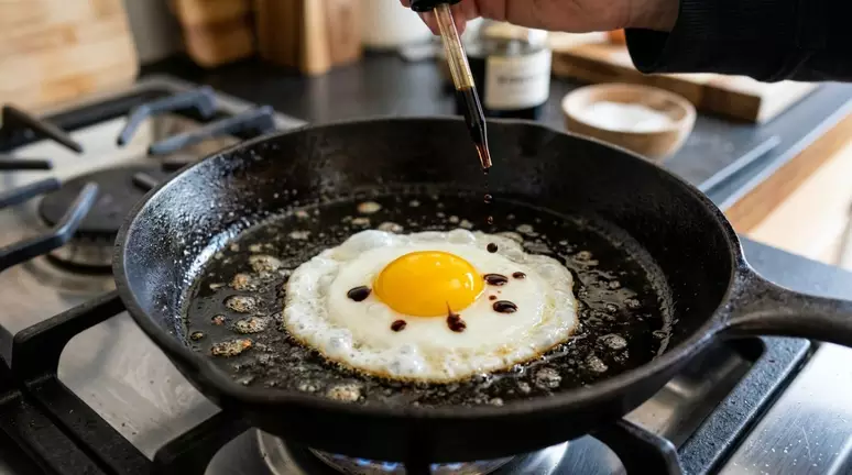 Gotas de vinagre no ovo frito: entenda o truque culinário
