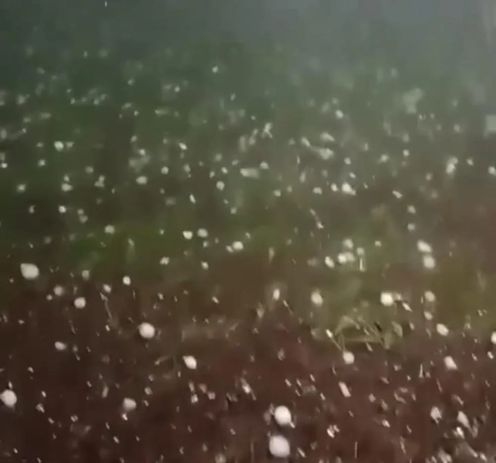 Temporais com granizo atingem municípios da Fronteira Oeste