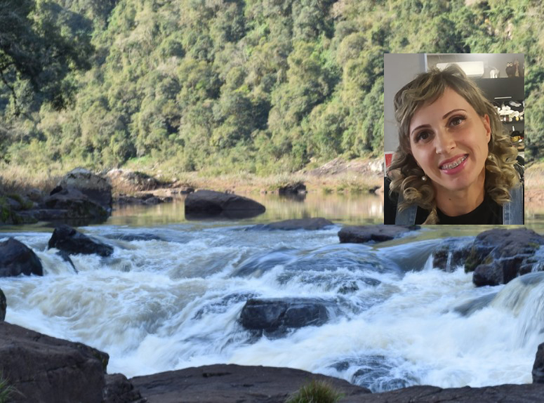 Renata não sabia nadar e foi levada pelas águas após escorregar de uma pedra