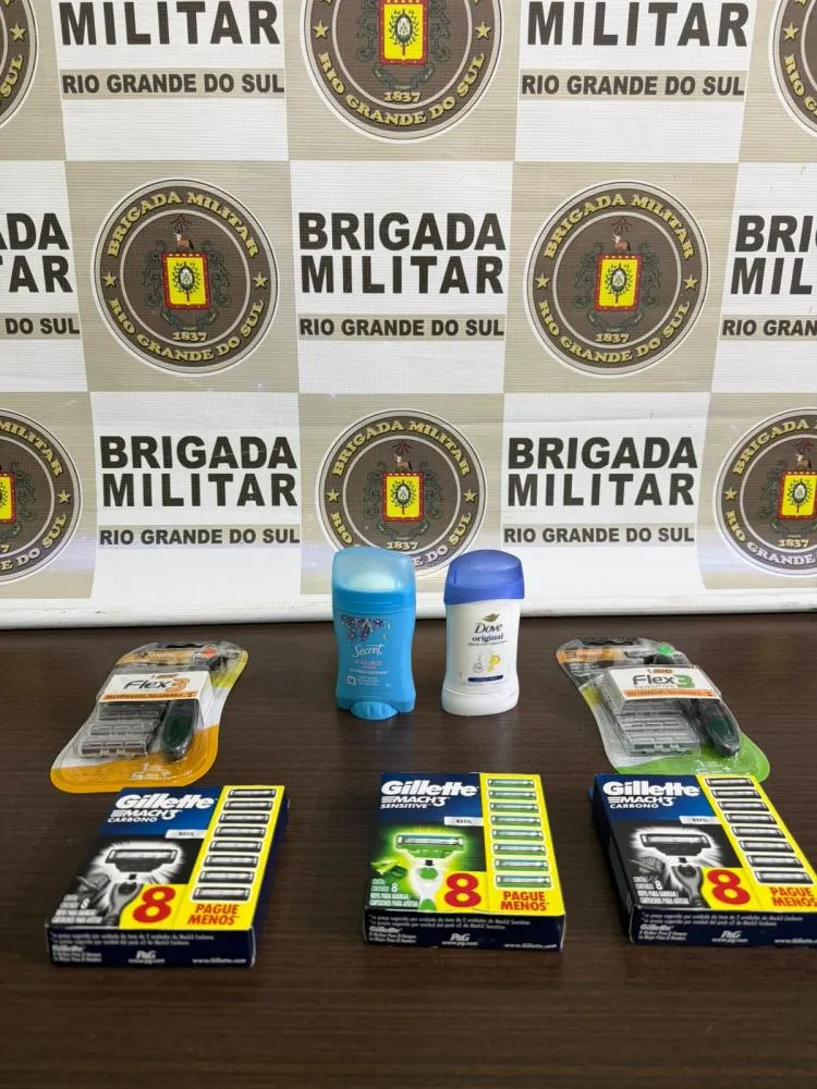 Brigada Militar prende dupla após furto estabelecimento comercial