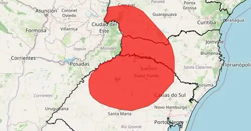 INMET emite alerta de perigo para tempestades graves no RS nesta sexta